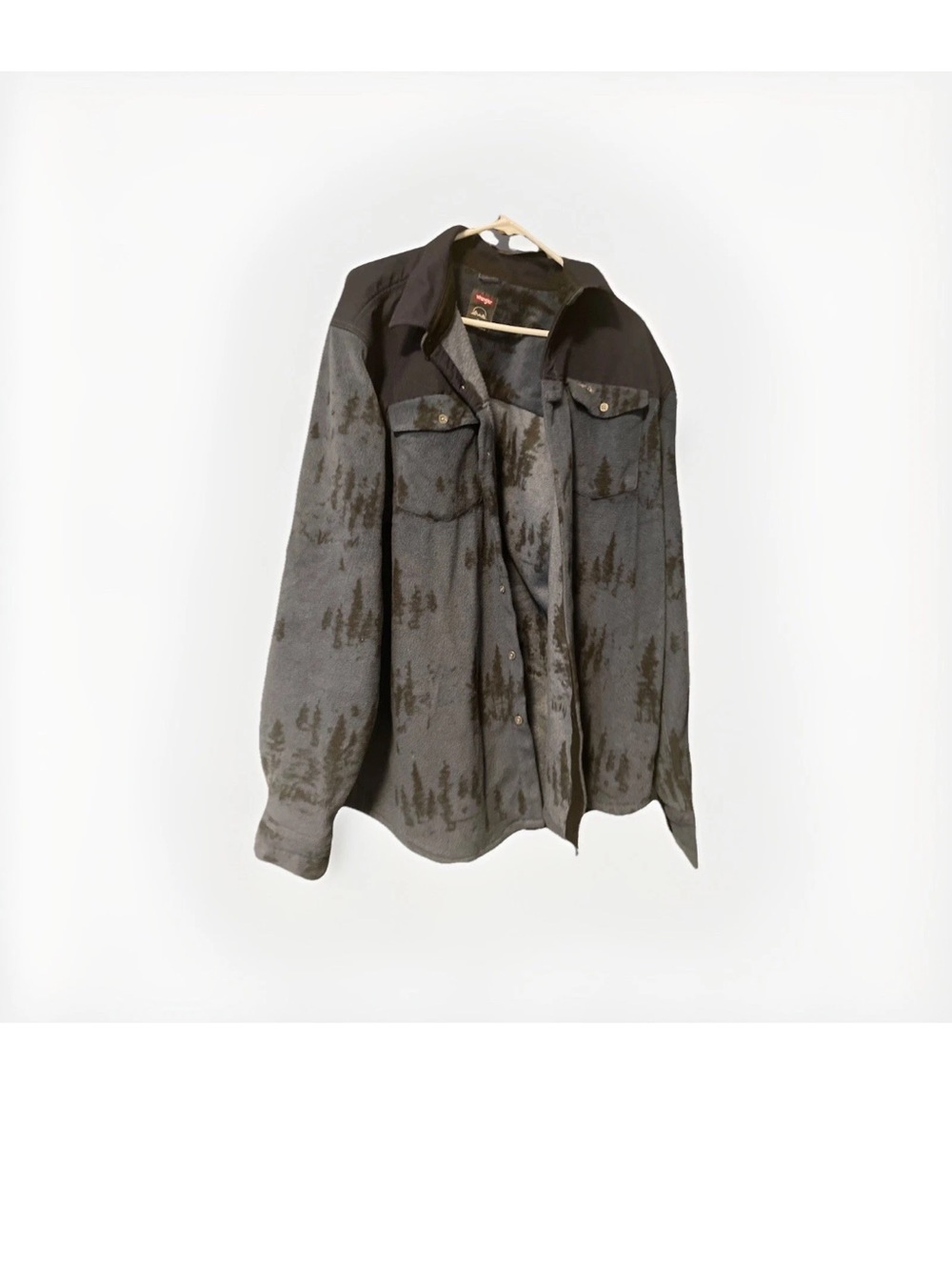 Men's Gray wrangler  Print Button-Up Shirt Jacket